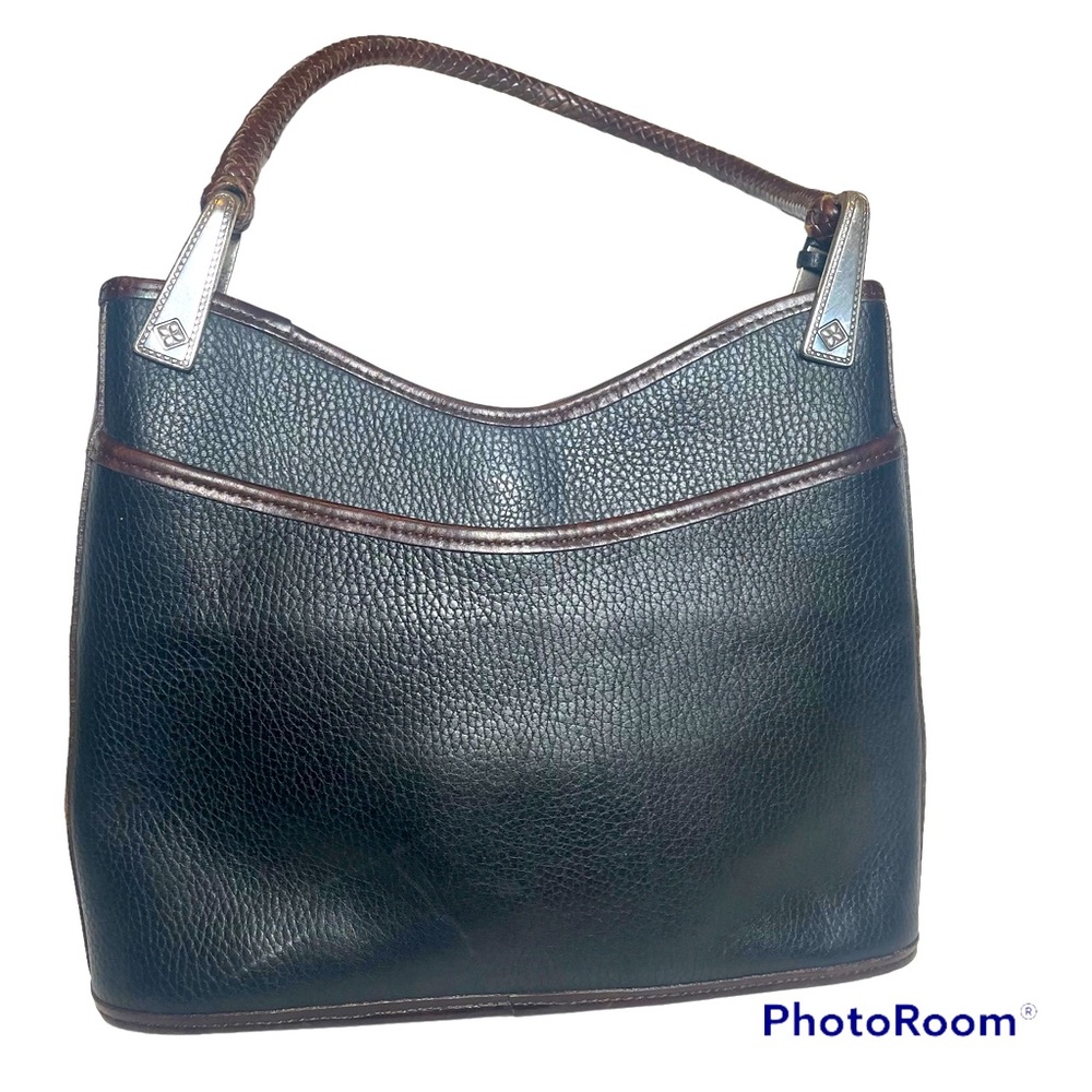 Brighton Smooth Leather Shoulder Bag & Wallet set with Croc Trim